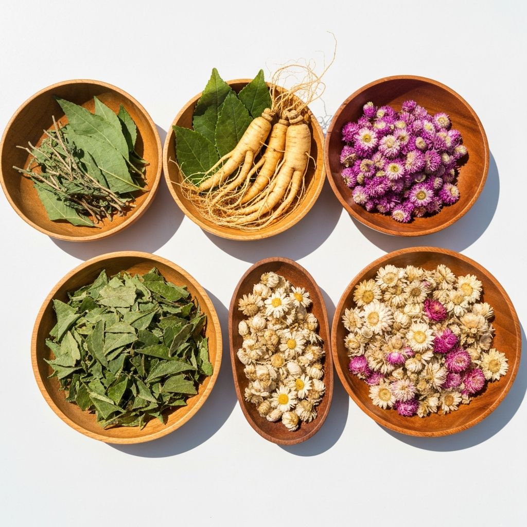 Herbal ingredients for educational reference